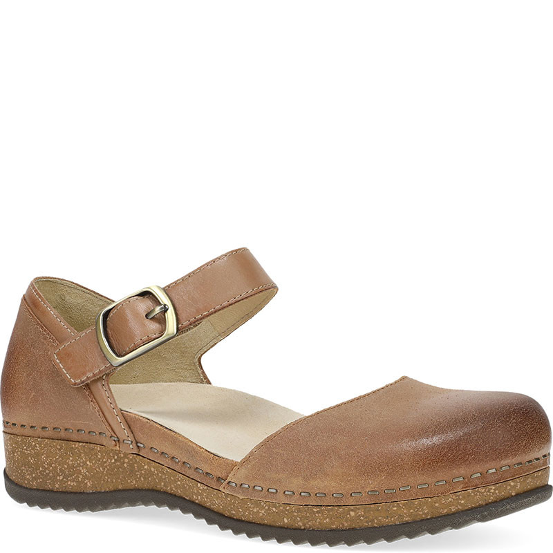 Dansko MAE Tan Burnished Suede Mary Janes - Family Footwear Center