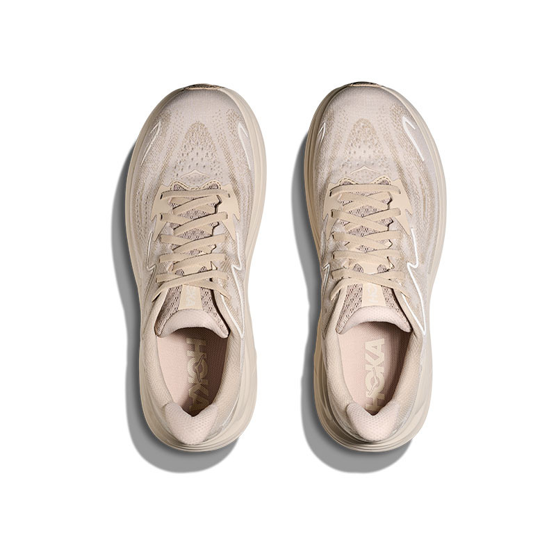 Hoka 1162030 CLIFTON 10 Running Shoes Oatmeal Oat Milk - Family