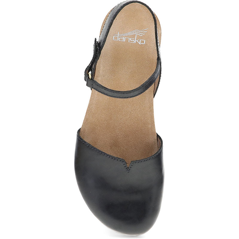 Dansko ROWAN Black Waxy Burnished Mary Jane - Family Footwear Center