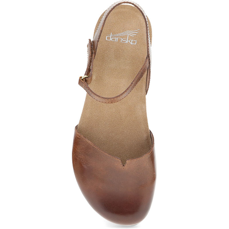 Dansko ROWAN Tan Waxy Burnished Mary Janes - Family Footwear Center