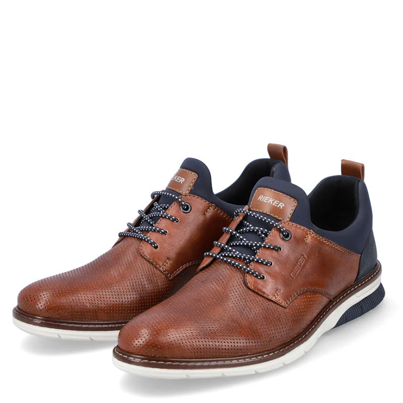 Rieker 14450 Men's DUSTIN Oxford Nuss Lake Navy Amaretto - Family