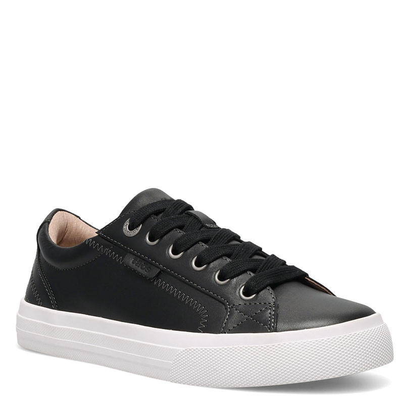 Taos PLIM SOUL LUX Leather Sneakers Black - Family Footwear Center