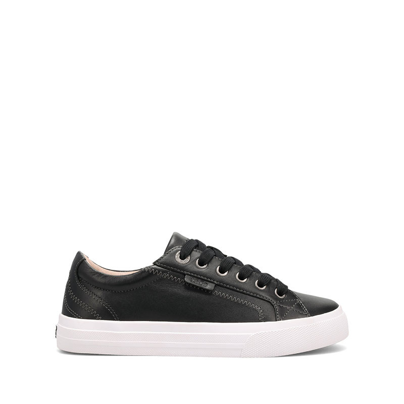 black leather plimsolls