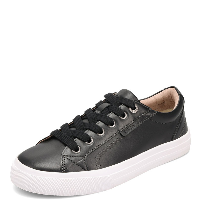 black leather plimsolls