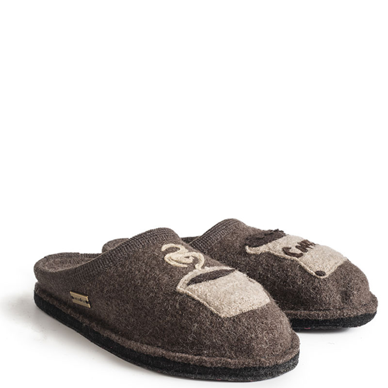 Haflinger COFFEE Slippers Earth Wool Family Footwear Center