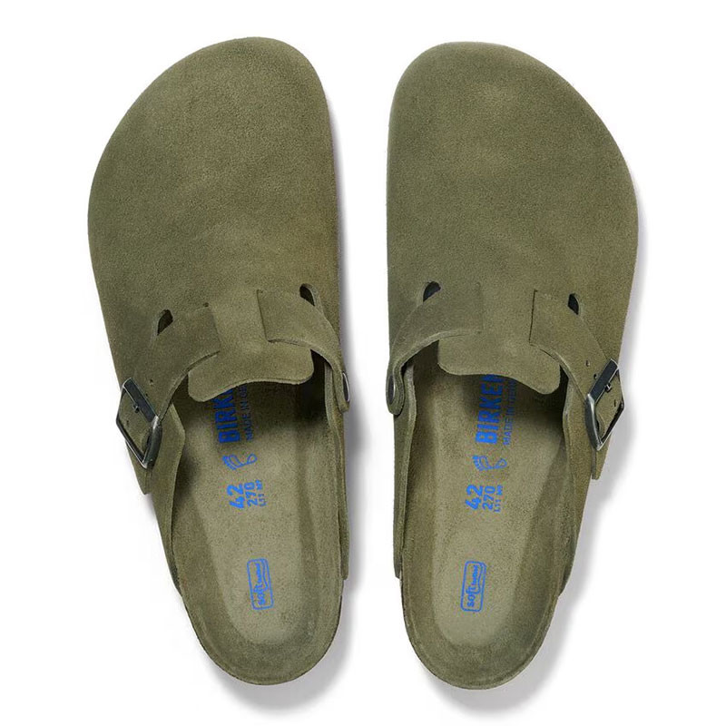 Birkenstock Men's BOSTON SOFT FOOTBED Clogs Thyme - Family