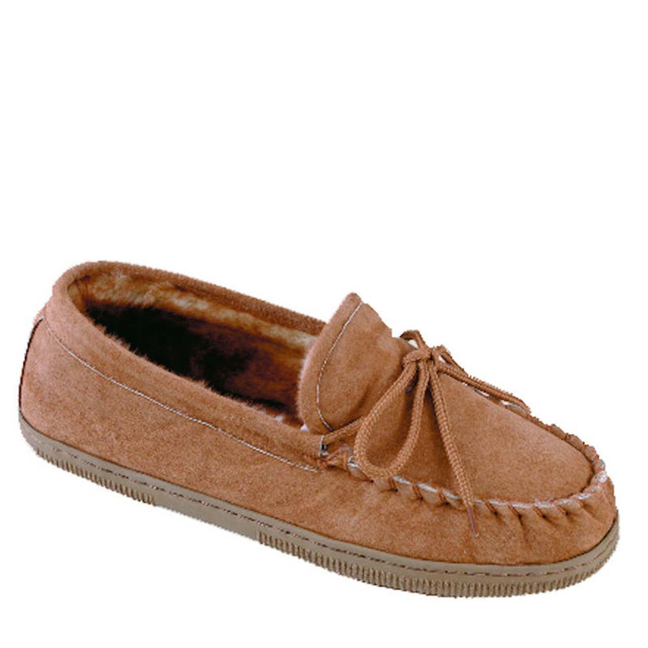LINED MOCCASIN Chestnut Slippers 