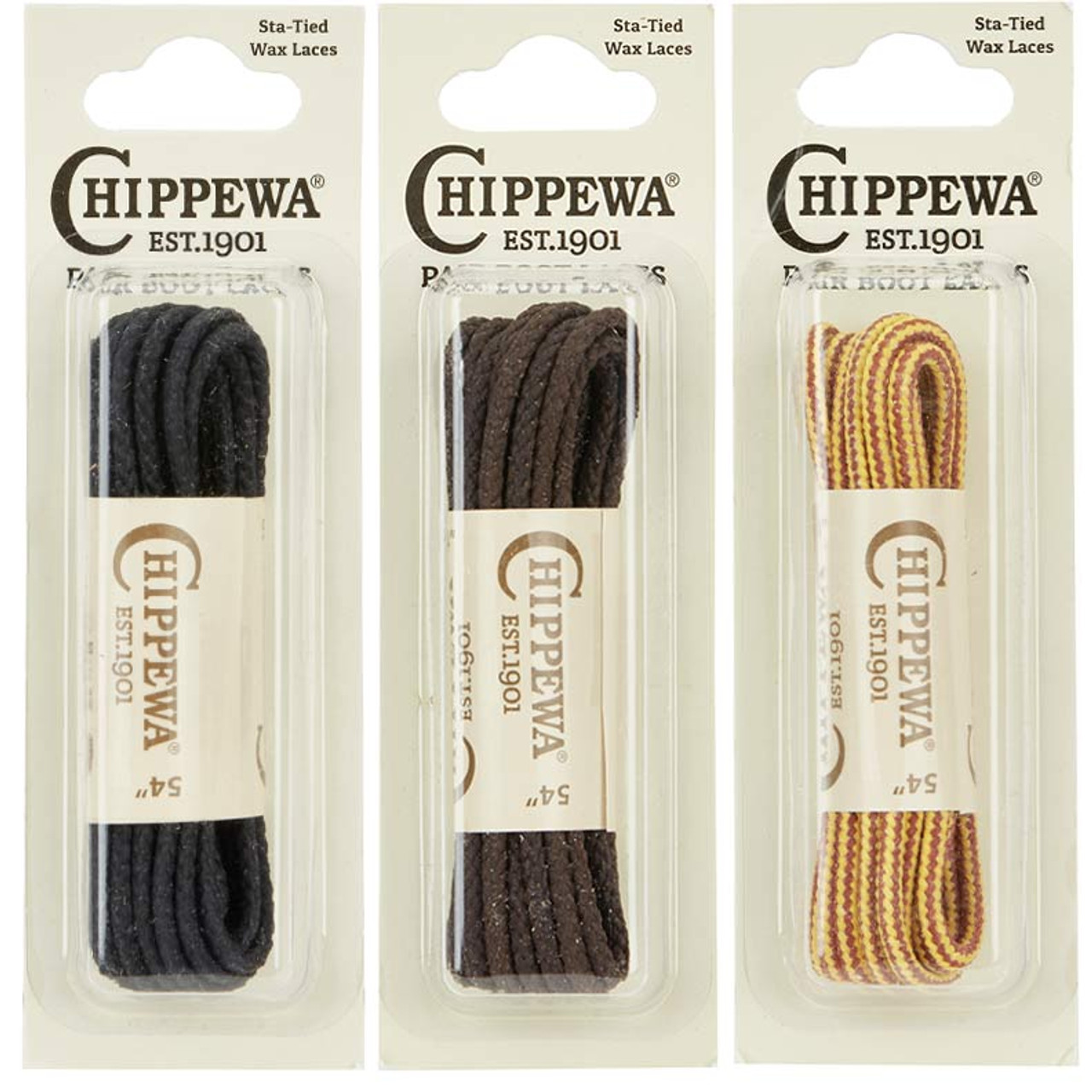 Chippewa AUTHENTIC Sta Tied Waxed Boot Laces BEST LACES for Work