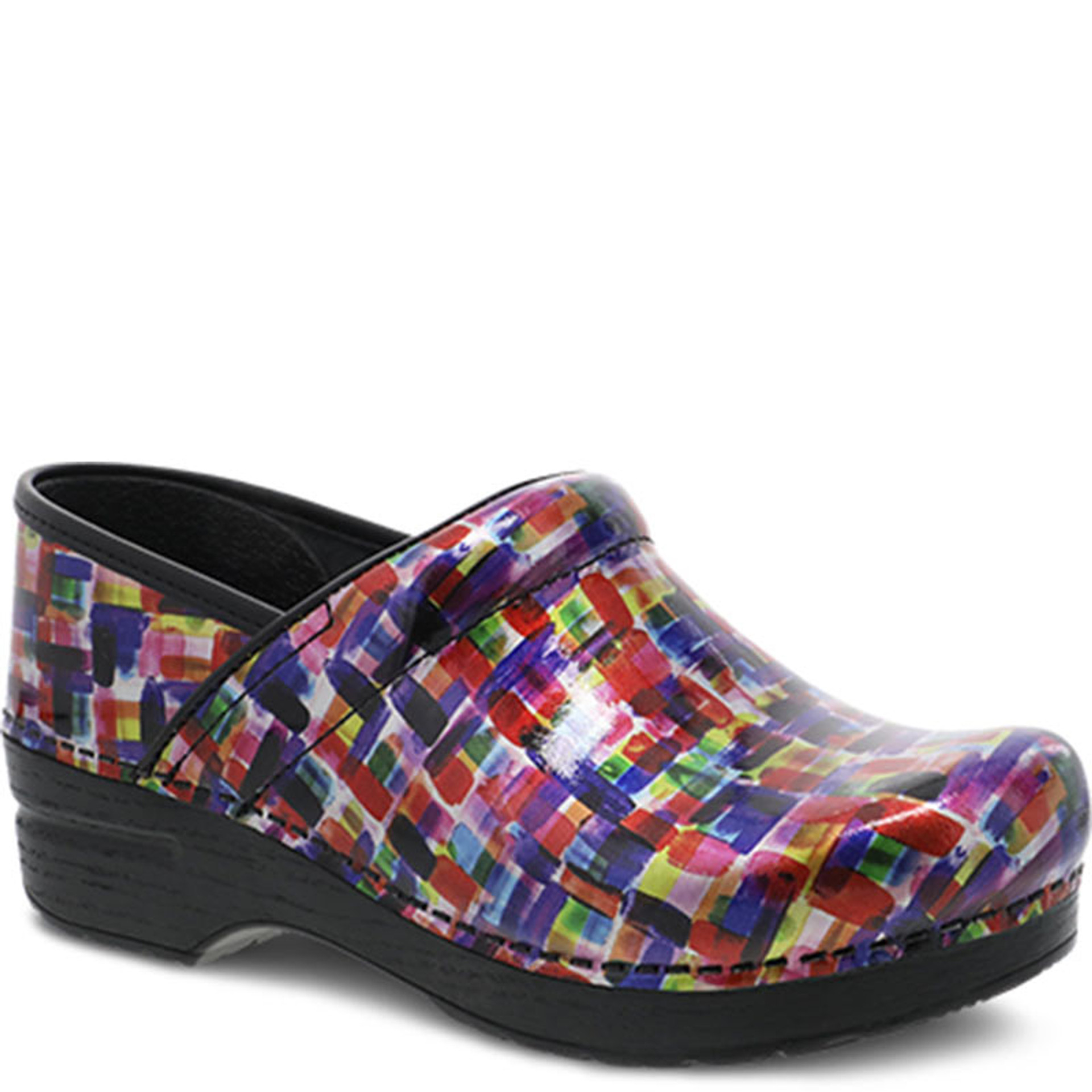 Dansko COLOR BLOCK PATENT Professional Clogs Family Footwear Center dansko-color-block-patent-professional-clogs-family-footwear-center