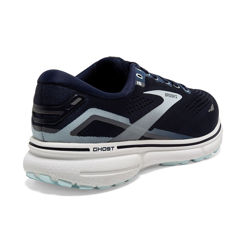 Brooks 120380450 Women's GHOST 15 Road Running Shoes Peacoat Pearl Salt Air Family Footwear