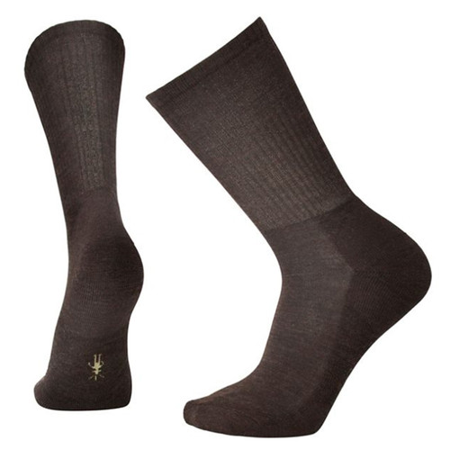 Smartwool USA MADE HEATHERED RIB Chestnut Crew Socks