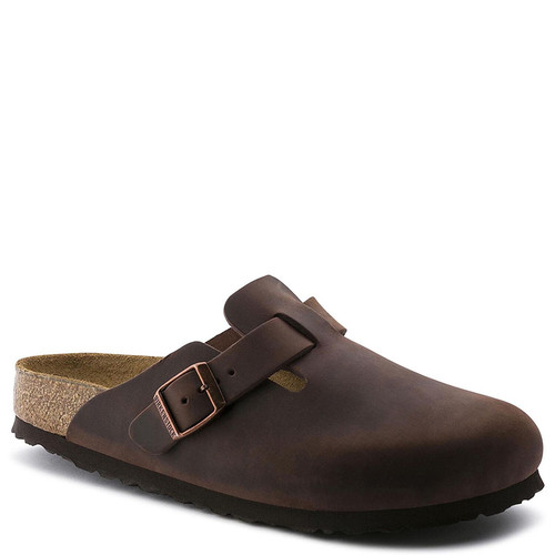 新品 BIRKENSTOCK Boston 41 Soft Footbed Birkenstock Women's BOSTON SOFT FOOTBED Clogs Habana Oiled Leather