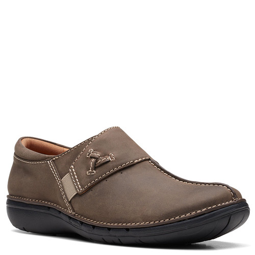 Clarks UN LOOP AVE Black Leather Shoes - Family Footwear Center