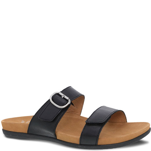 Dansko SOPHIE Black Leather Sandals - Family Footwear Center
