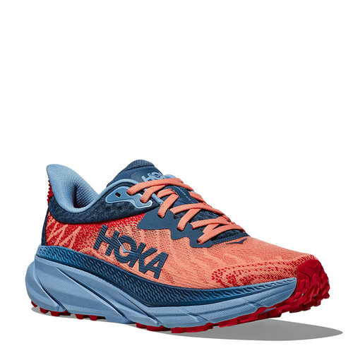 Hoka 1134498 Women's CHALLENGER 7 Trail Running Shoes Papaya Real Teal