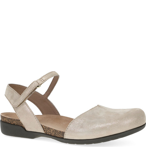 Dansko ROWAN Beige Sparkle Suede Mary Janes