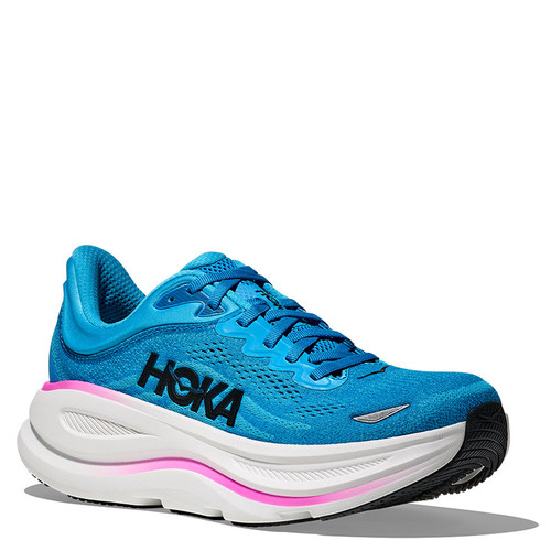 Hoka 1162012 Women's BONDI 9 Road Running Shoes Skyward Blue Neon Fuchsia