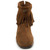 Minnetonka 293 High Top Back Zip Brown Moccasin Boots Front View