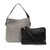 Joy Susan L8008-98 Classic Hobo Handbag Grey Black