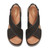 Clarks KASSANDA STEP Black Nubuck Sandals Top View