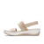 Clarks ARLA STROLL Beige Combination Sandals Left View