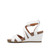 Taos XCELLENT 2 White Leather Wedge Sandals Left View
