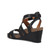 Taos XCELLENT 2 Black Leather Wedge Sandals Back View