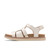 Clarks ARWELL SUN Cream Leather Sandals Left View