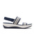 Clarks ARLA STROLL Navy Multi Sandals Right View