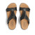 Taos SLIDE SHOW Sandals Black Leather Sandals pair view