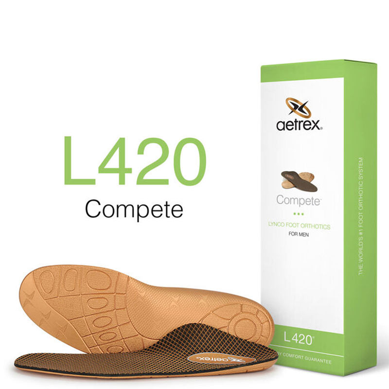 Aetrex L400M Men's COMPETE Orthotics Insoles for Active Lifestyles Family Footwear Center
