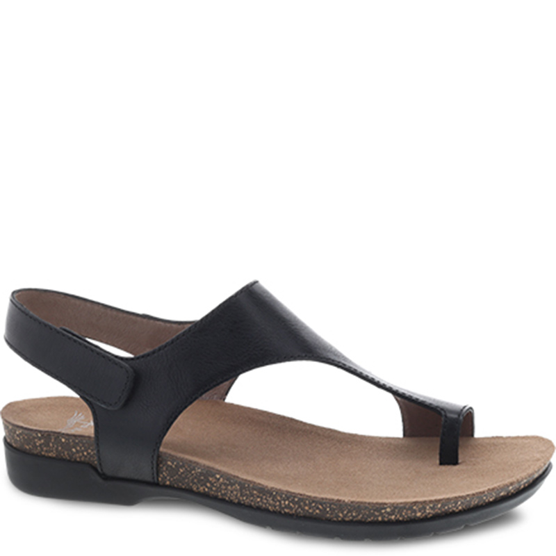 Dansko REECE Black Waxy Sandals - Family Footwear Center