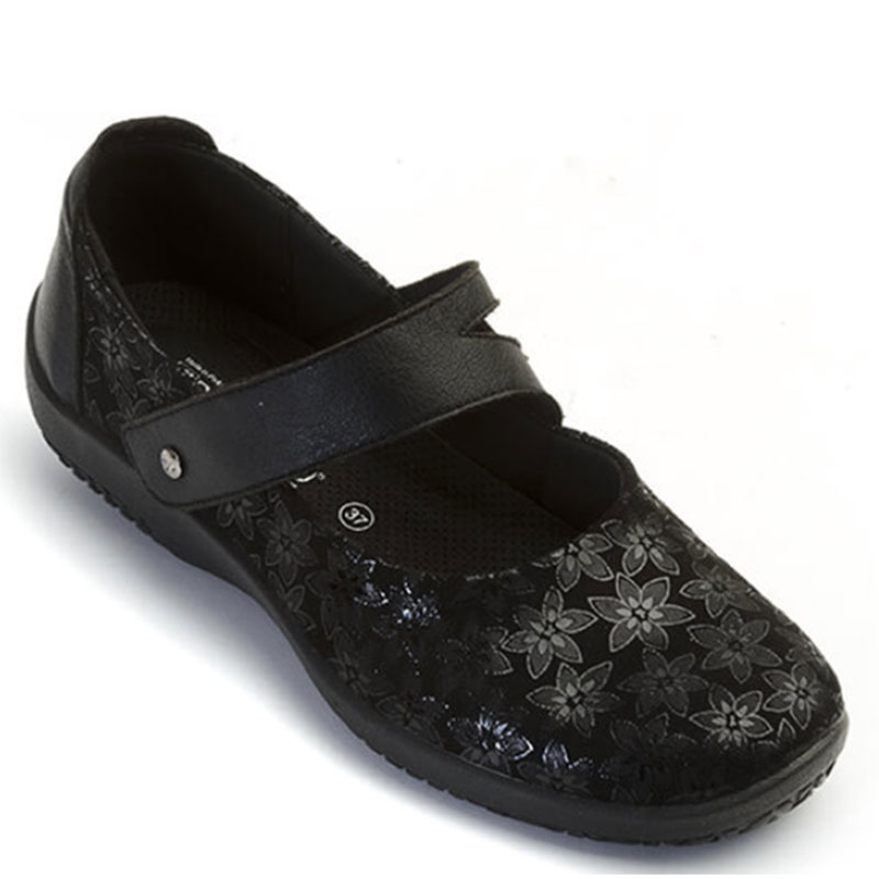 Arcopedico 4855-E90 COSMO Black Flowered Mary Janes - Family