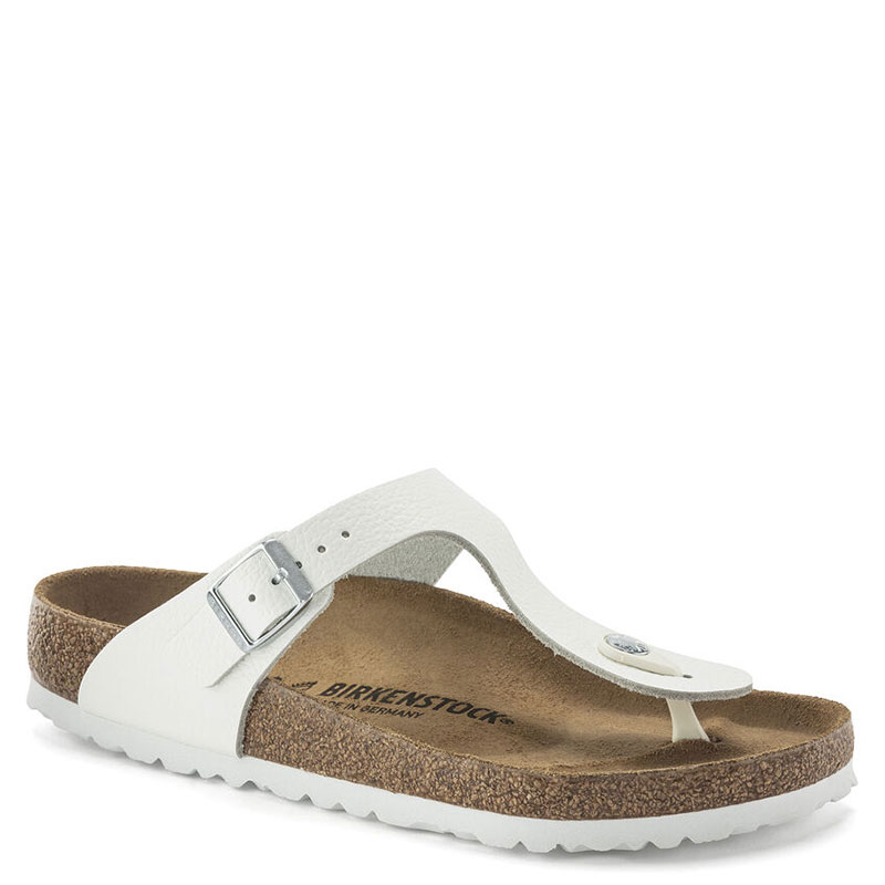 Birkenstock GIZEH White Leather Sandals - Family Footwear Center