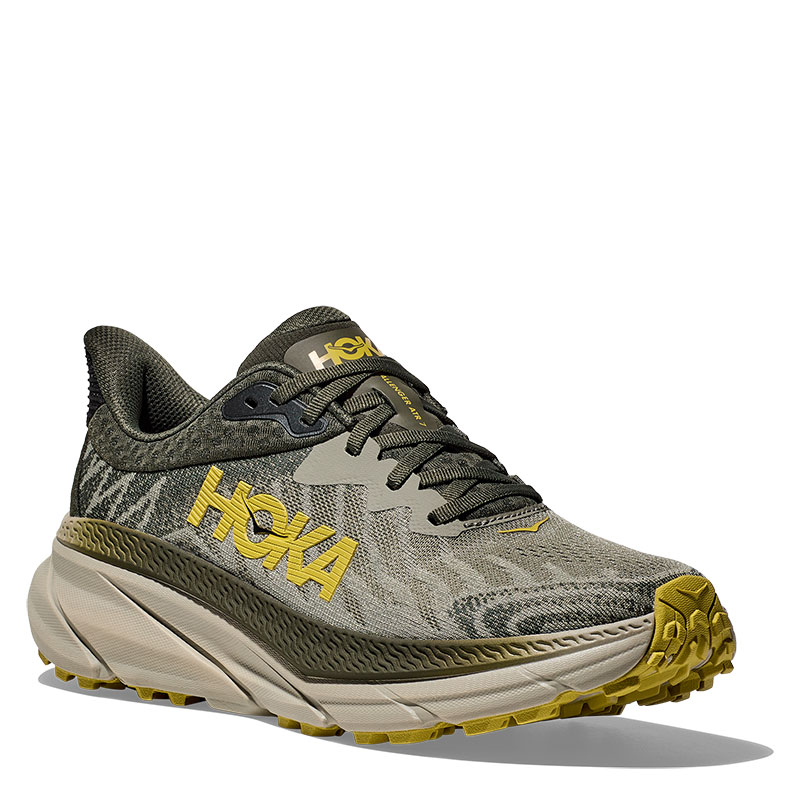 Hoka 1134497 Men's CHALLENGER 7 Trail Running Shoes Olive Haze Forest Cover  - Family Footwear Center