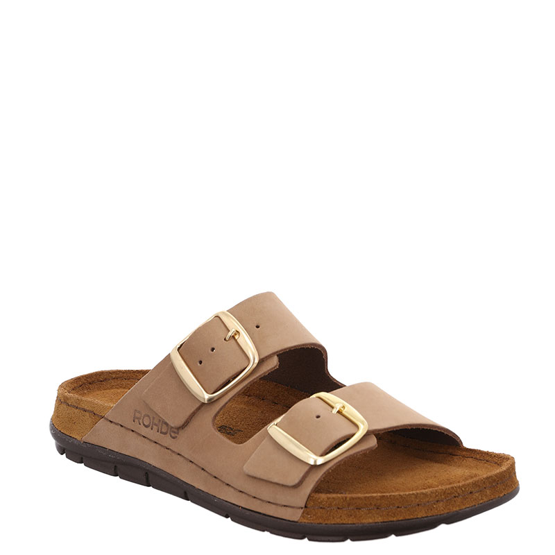 Rohde Rodigo-D 5861 Muli Donna Pelle - Larghezza Comfort G, Tacco 2.5cm, Colori Beige, Rosso, Verde, Nero