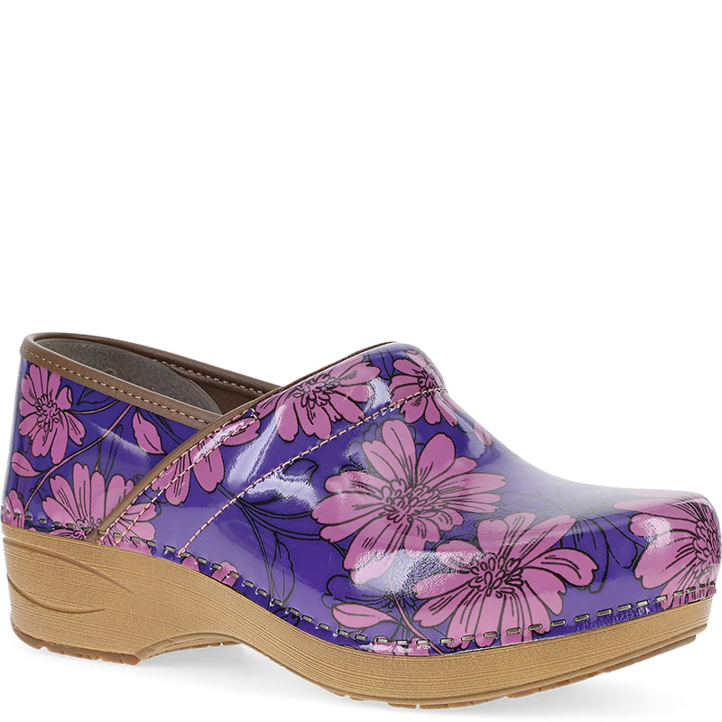 Dansko XP 2.0 PURPLE BLOOM Patent Clogs - Family Footwear Center