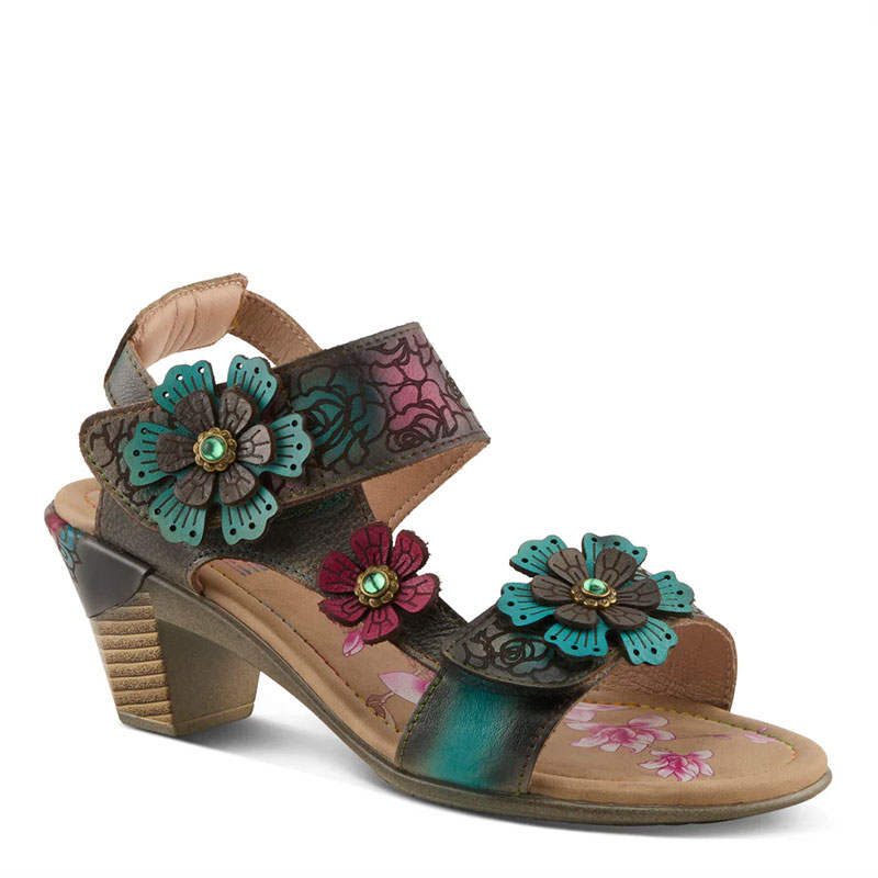 Spring Step Shoes L'ARTISTE SALIRA Sandals Turquoise Multi