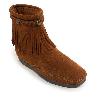 Minnetonka 292 HIGH TOP BACK-ZIP Brown Boots - Family Footwear Center