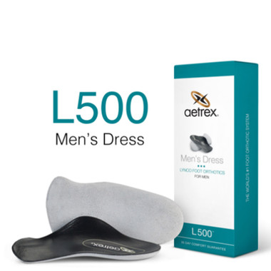 Aetrex L500M Men's DRESS Orthotics 3/4 Insole for Dress Shoes