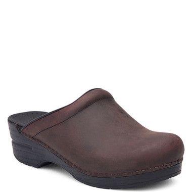 Dansko SONJA BROWN OILED Backless Clogs DAS-247780202