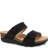 Dansko MADDY Black Milled Nubuck Sandals