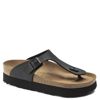 Birkenstock GIZEH PLATFORM VEGAN Black Sandals - Family