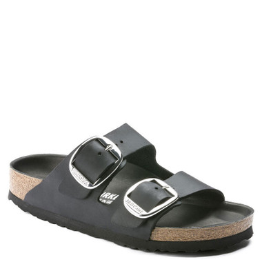 Birkenstock ARIZONA BIG BUCKLE Black Oiled Leather Sandals