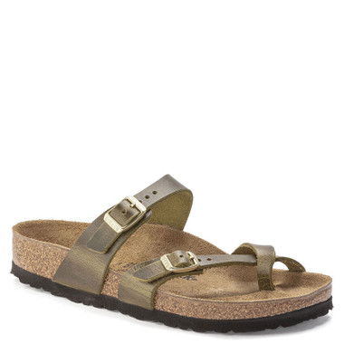 Birkenstock MAYARI Olive Oiled Leather Sandals - Family Footwear