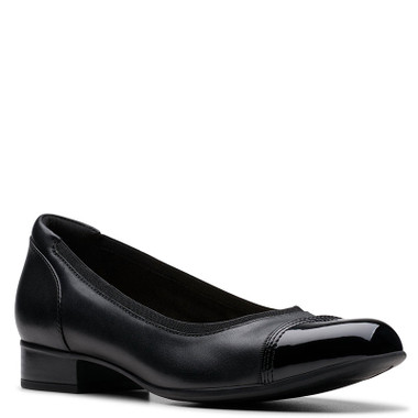 Clarks KRYSTINE MAY Black Leather Pumps CLA-26179956-3512-BLKM