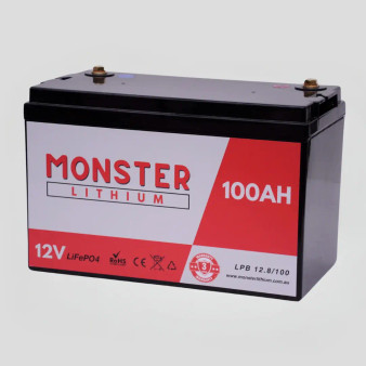 Monster Lithium 12v 100ah Lithium LiFePo4 battery