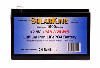 12.8V 10AH Lithium LiFe PO4 SolarKing Battery CB-10-12-5