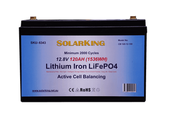 12.8V 120AH  Solarking Lithium Iron Battery Plastic Case  CB-120-12-100