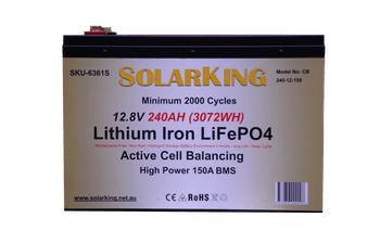 12.8V 240AH  Solarking Lithium Iron Battery Metal Case CB-240-12-150